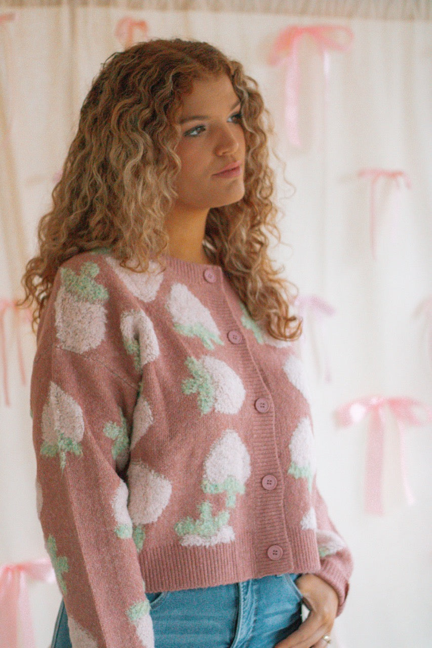 Strawberry Rosé Cardigan