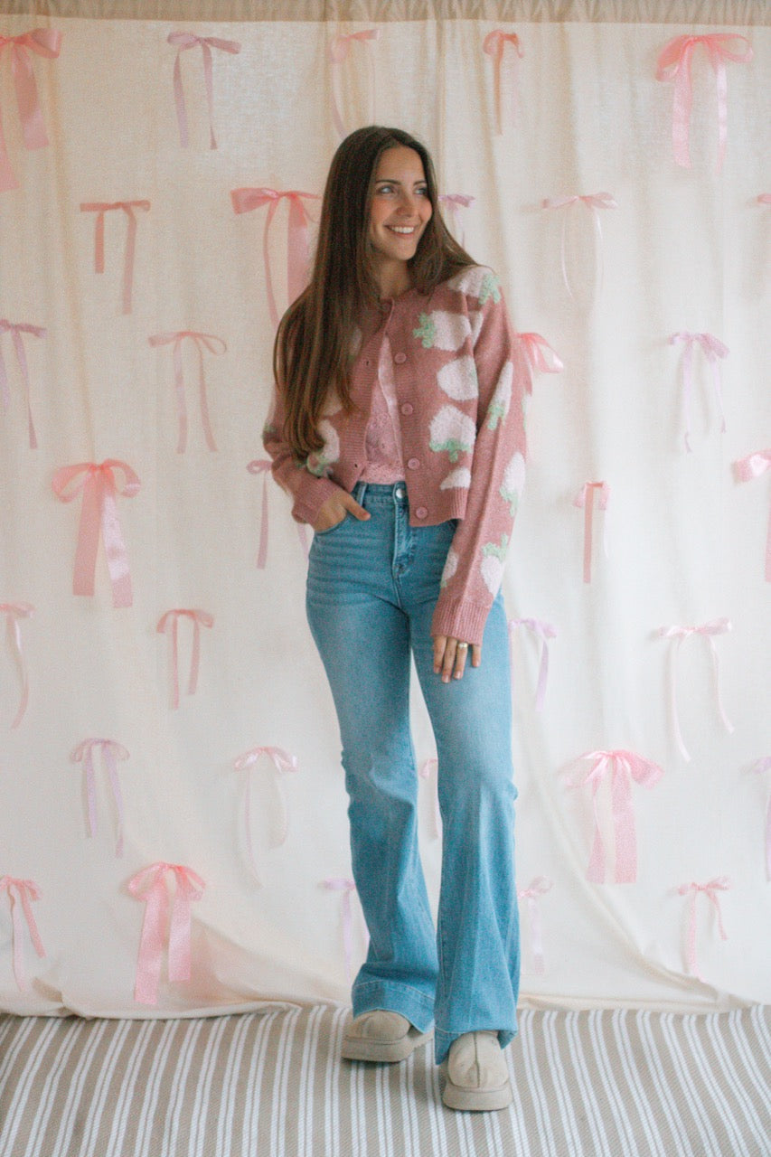 Strawberry Rosé Cardigan