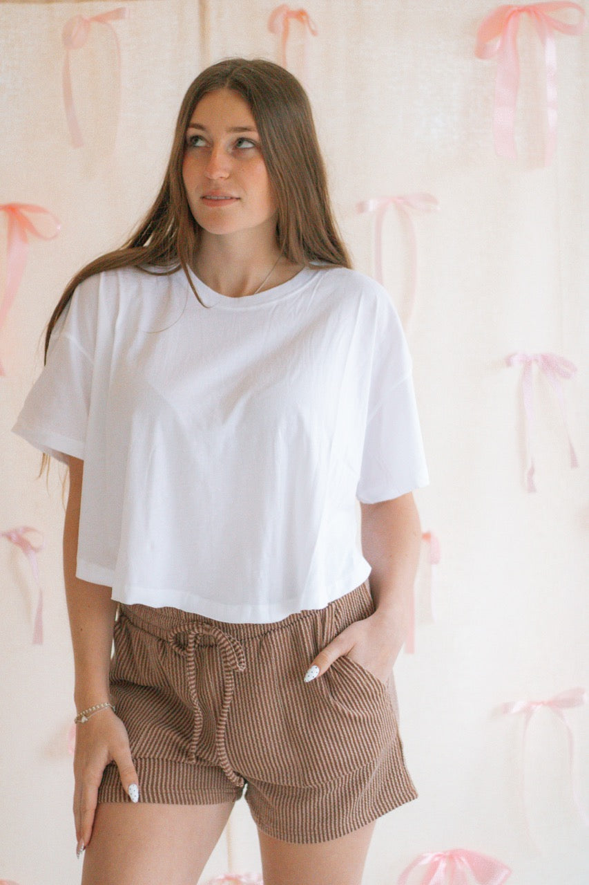 Heartthrob Basic Tee - White - M