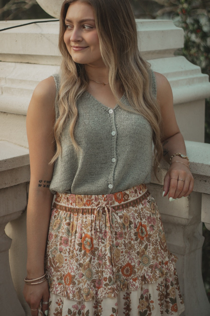 Wildflower Daydream Midi Skirt - L