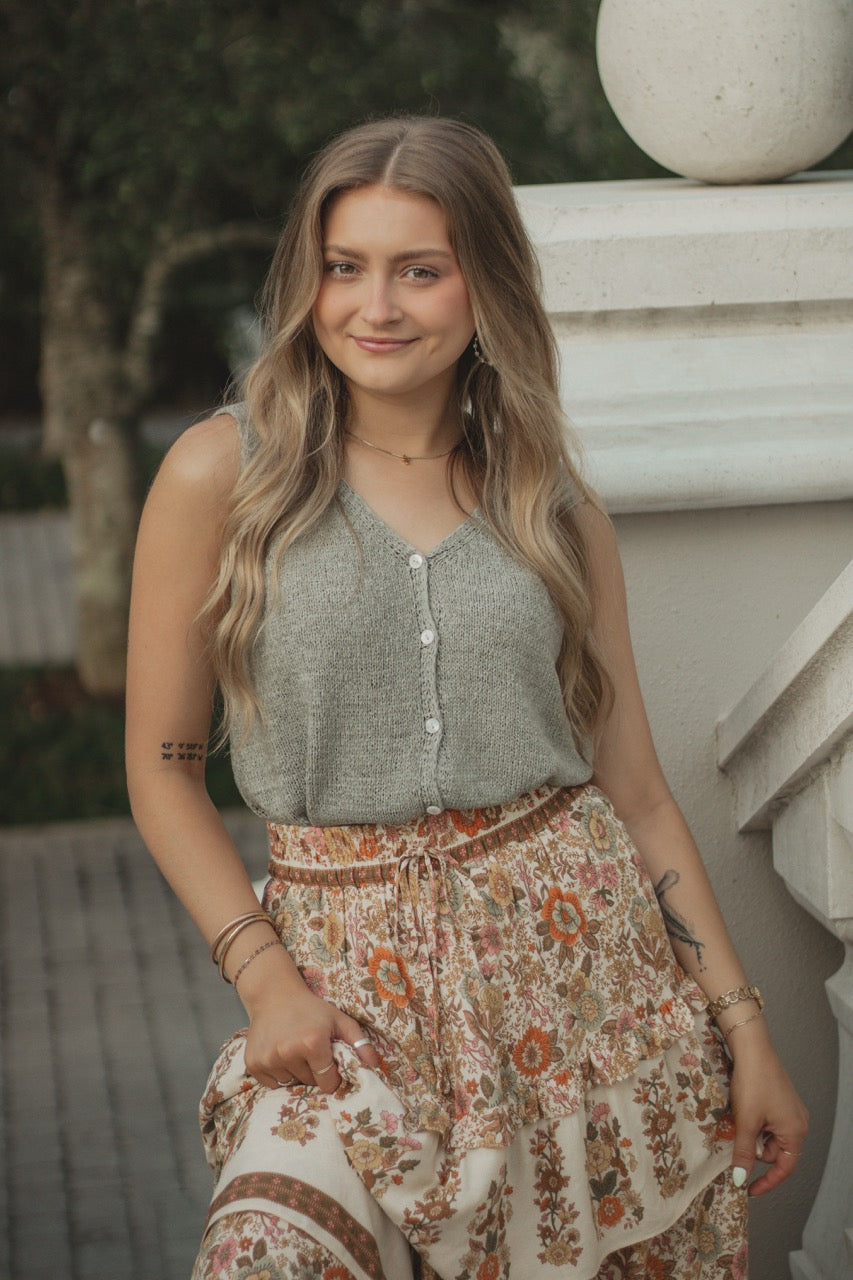 Wildflower Daydream Midi Skirt - L
