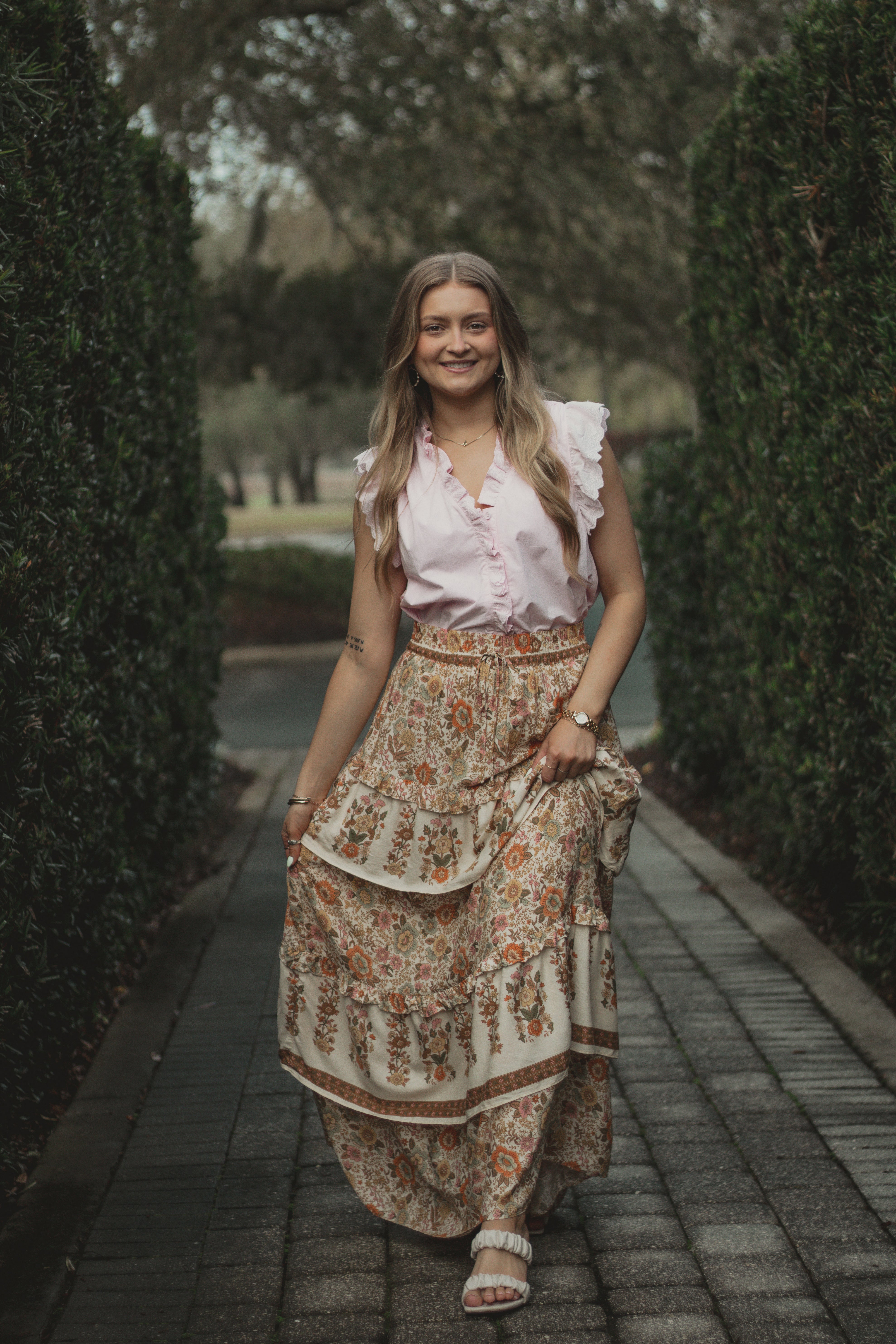 Wildflower Daydream Midi Skirt - L