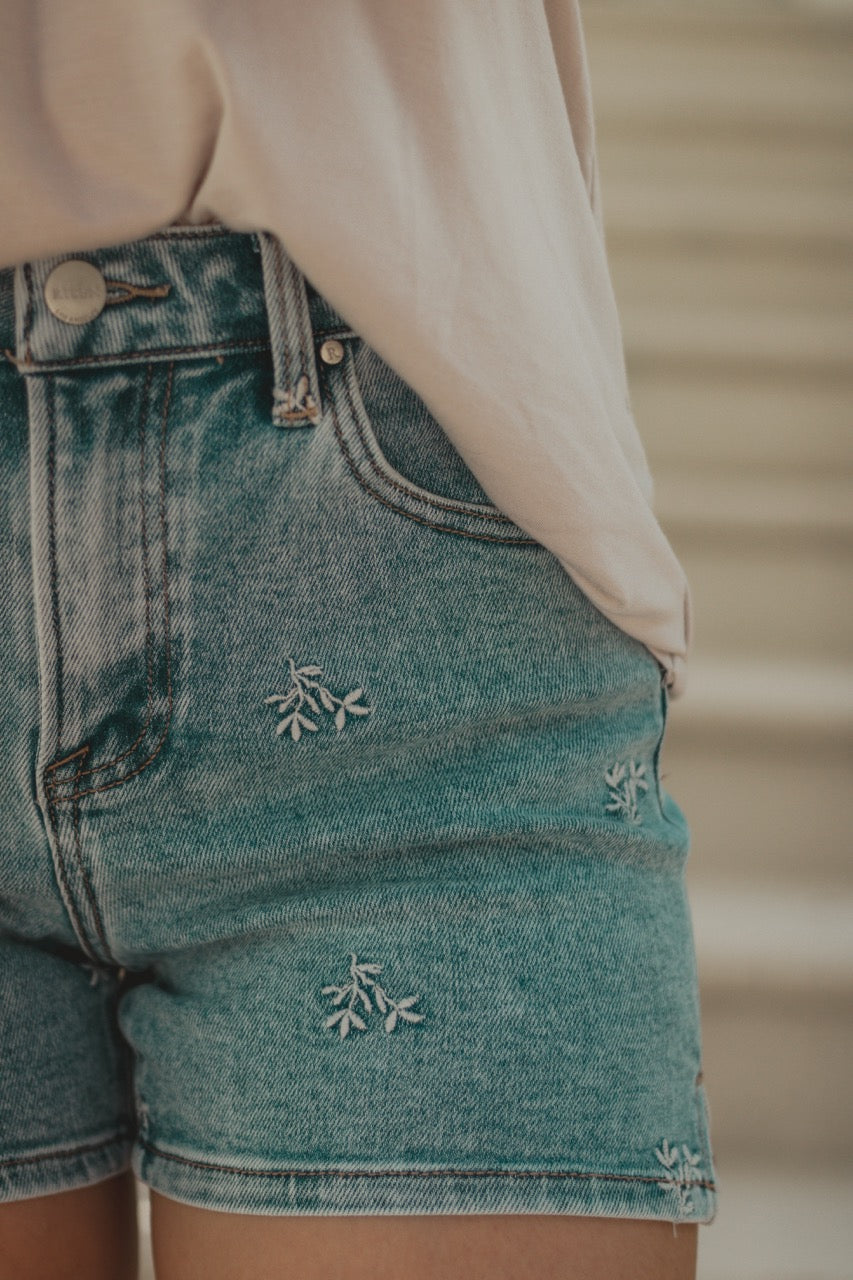 Sunday Garden Denim Shorts
