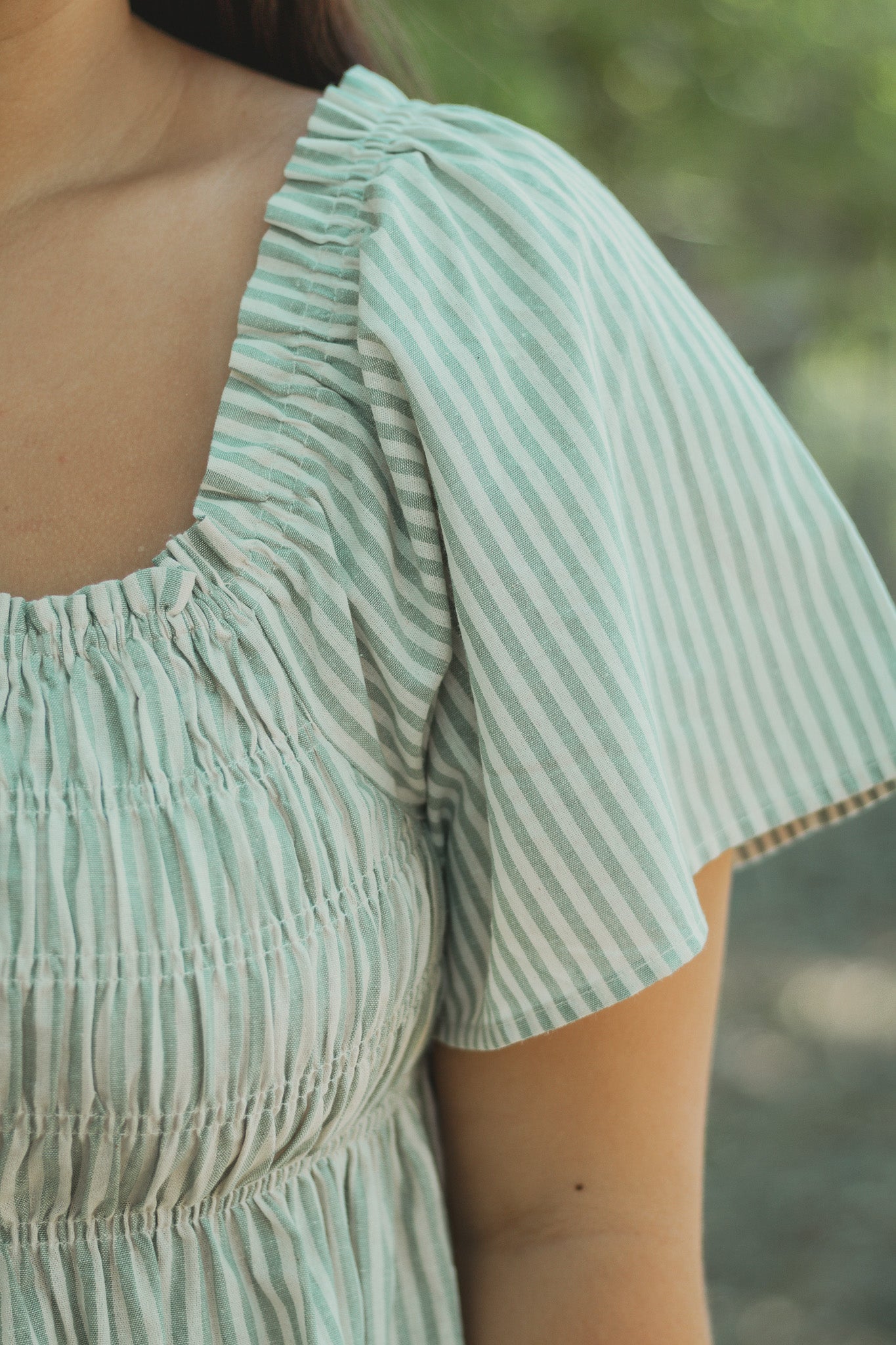 Picnic Party Striped Embroidered Top