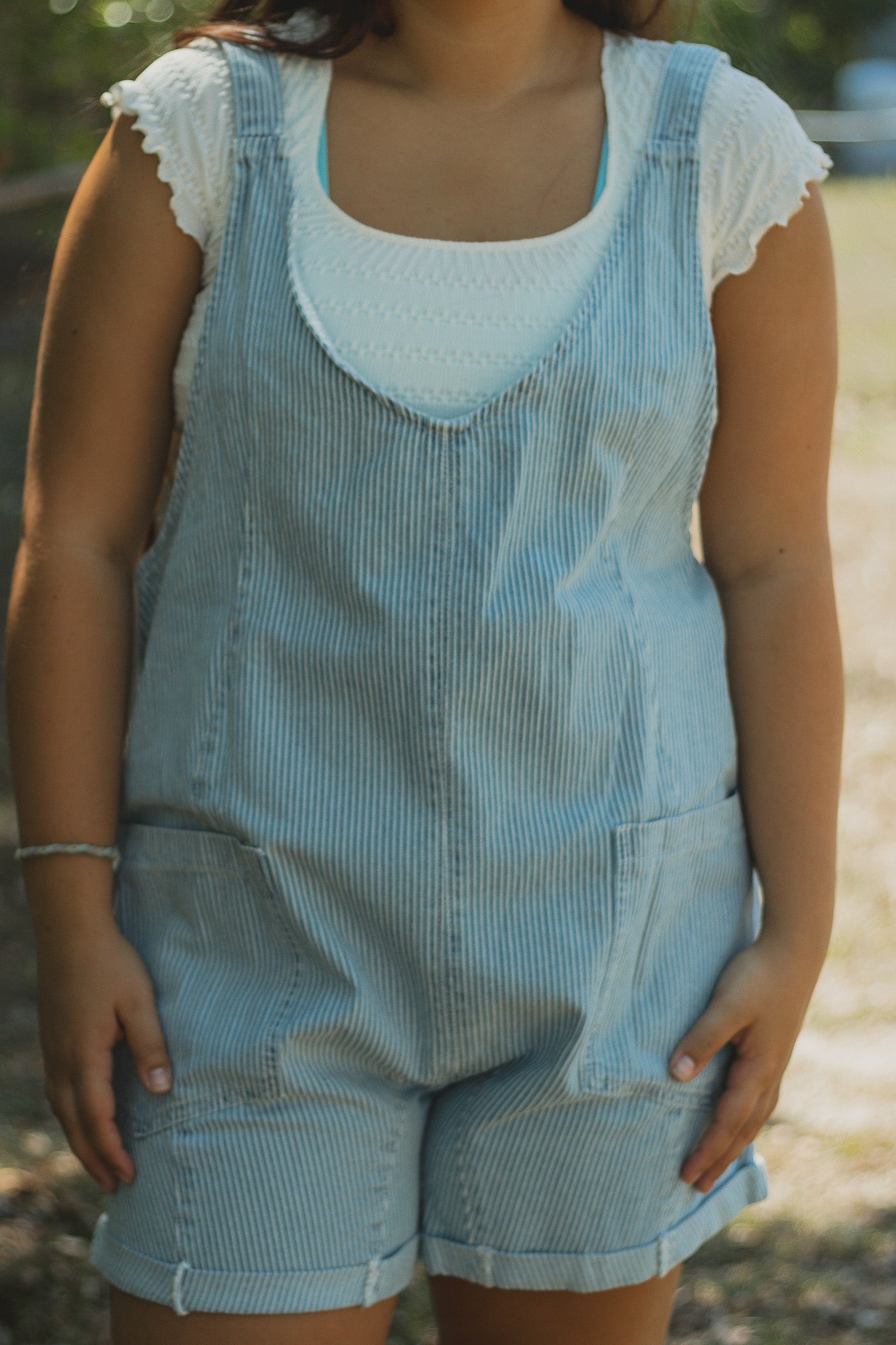 Morning Tide Denim Romper