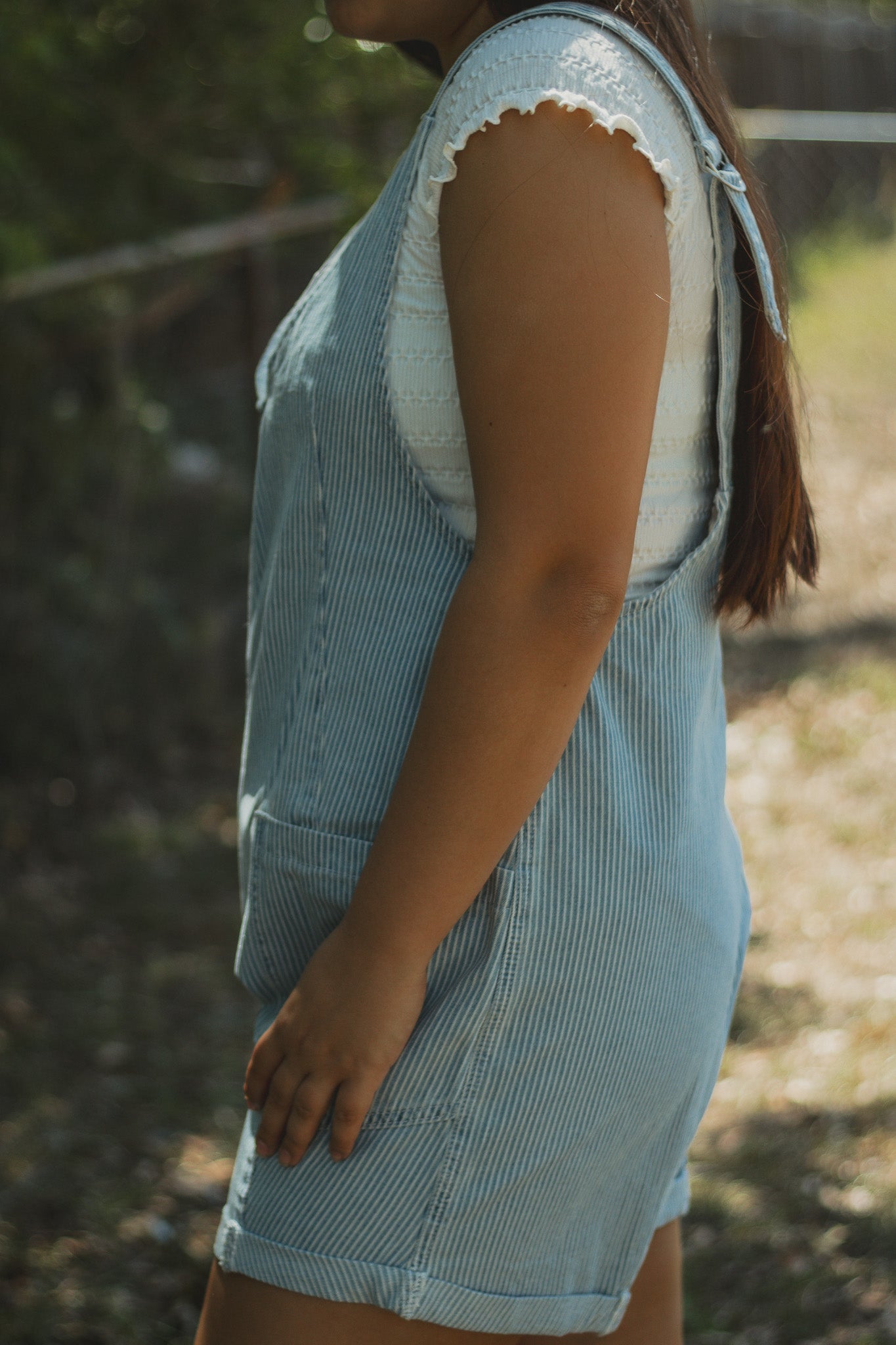 Morning Tide Denim Romper