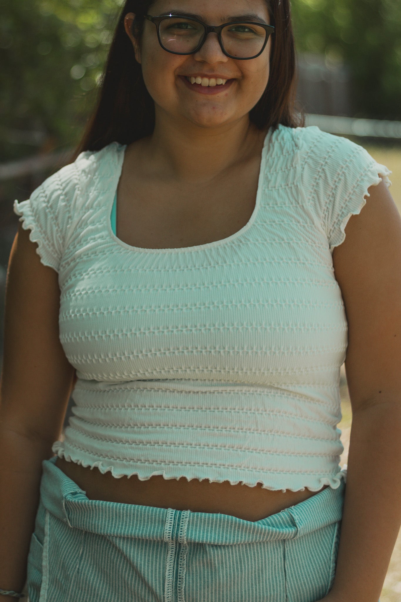 Cloud Puff Smocked Seamless Reversible Top