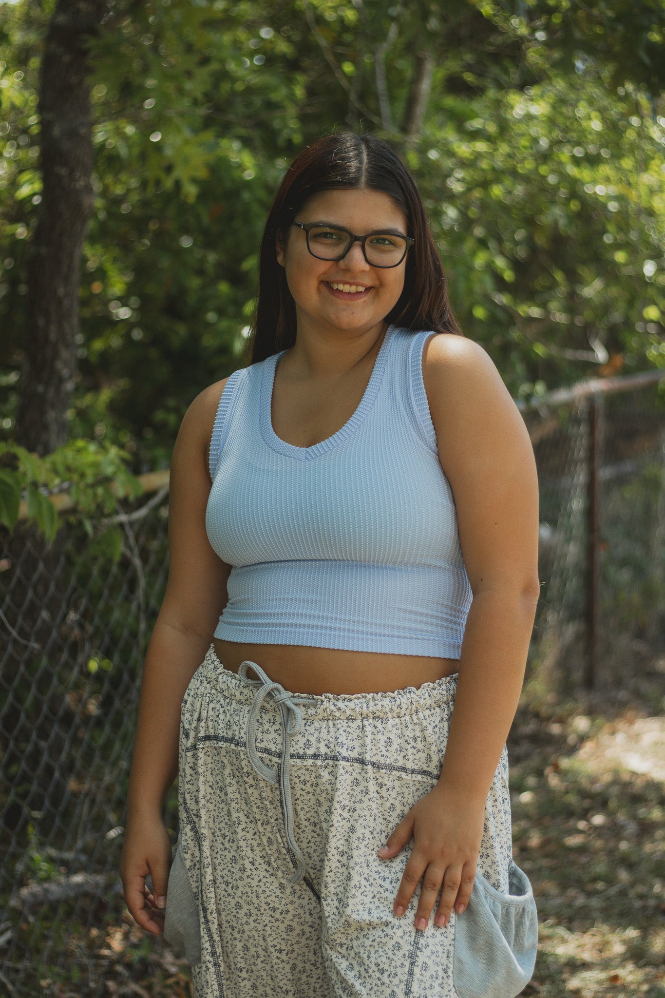 Sky Gaze Tank - Light Blue