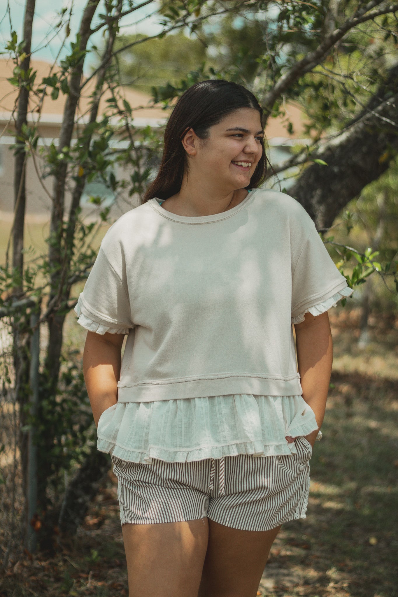 Coffeehouse Striped Shorts