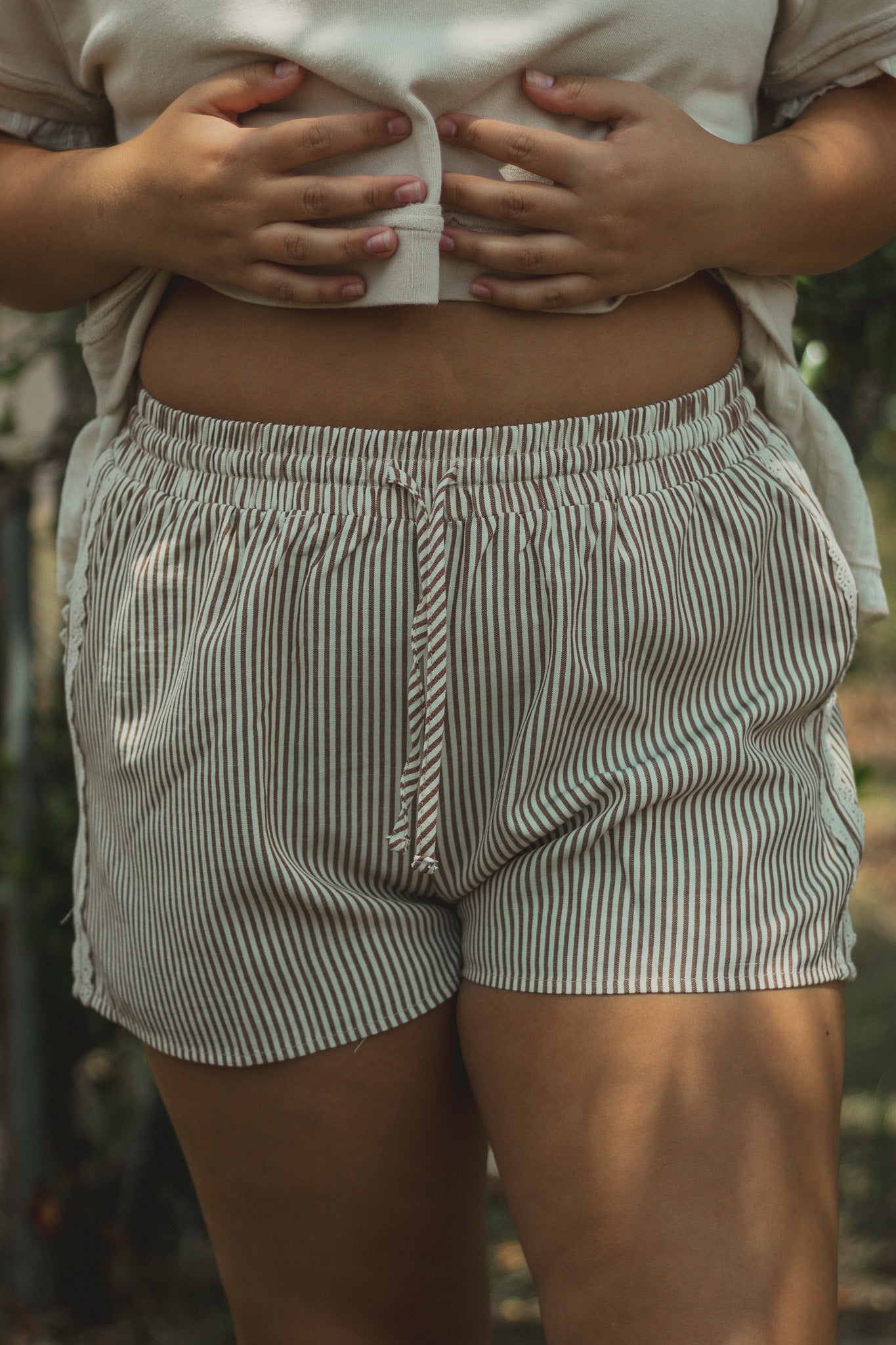 Coffeehouse Striped Shorts