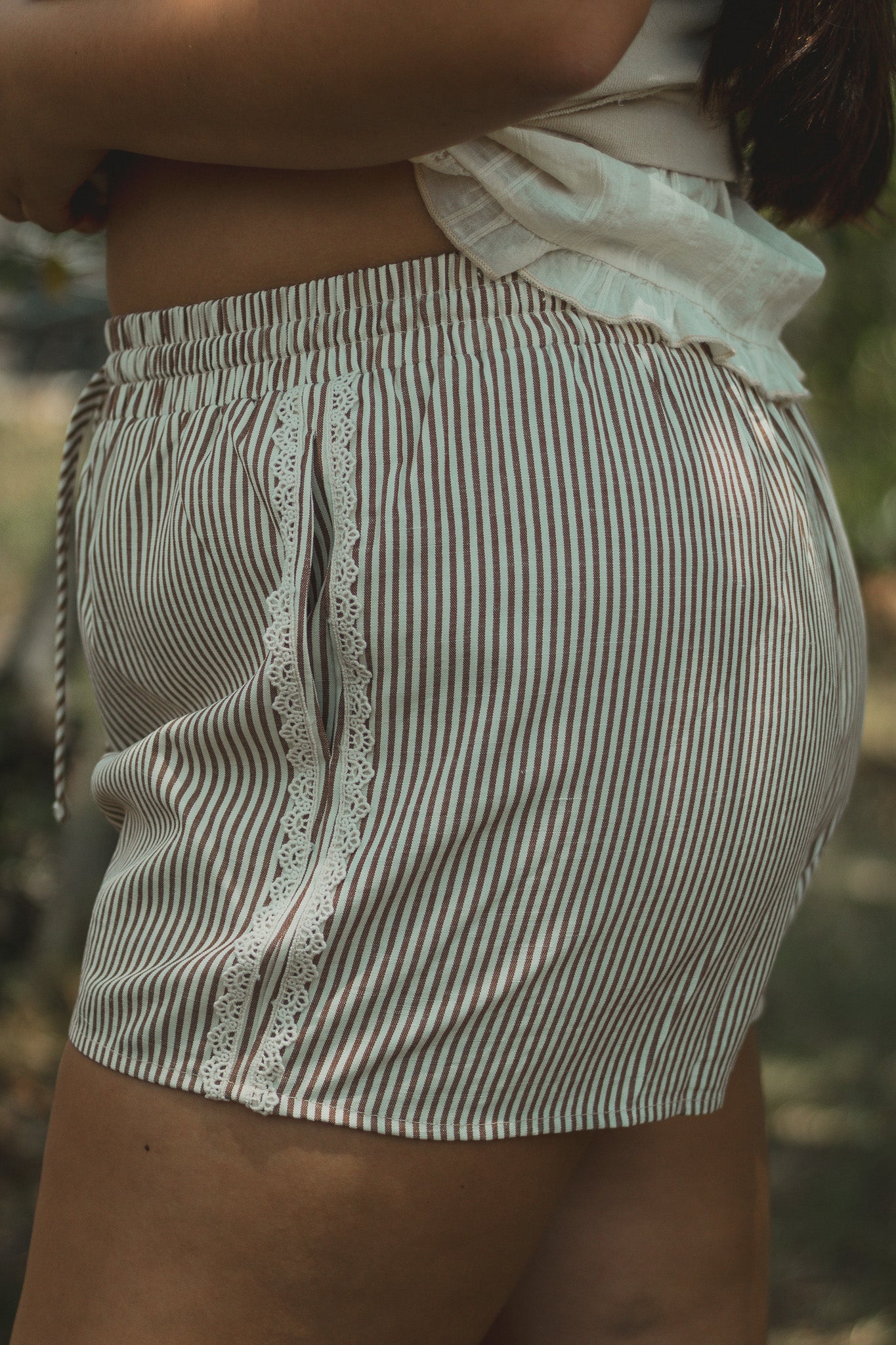 Coffeehouse Striped Shorts