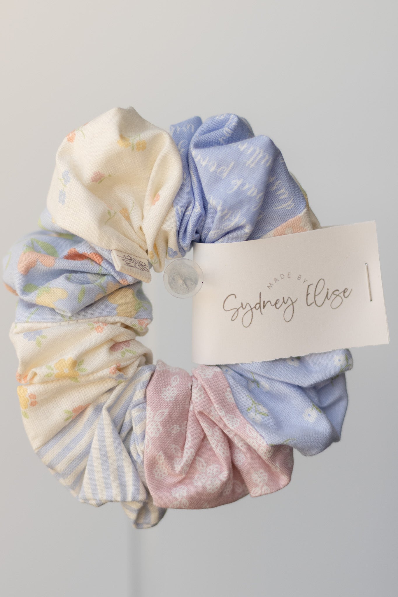 Blue Picnic | Jumbo Patchwork Scrunchie