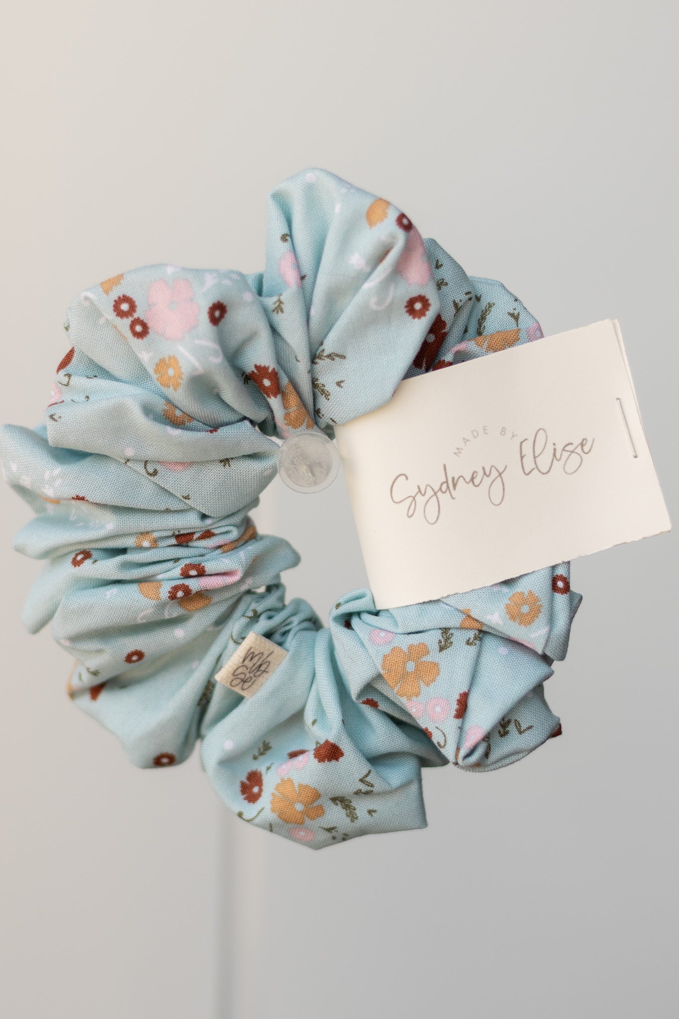 Teal Florals | Jumbo Scrunchie