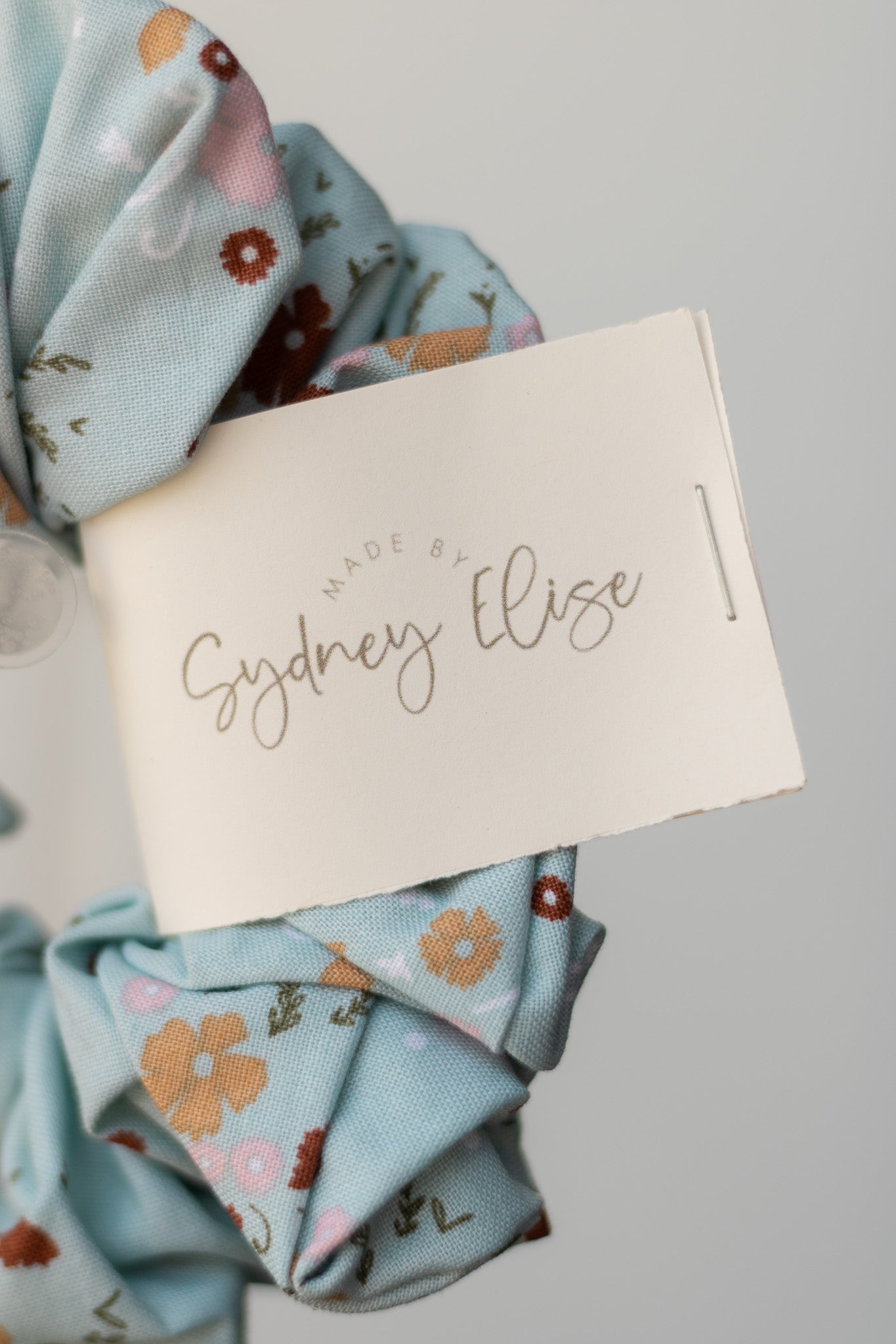 Teal Florals | Jumbo Scrunchie
