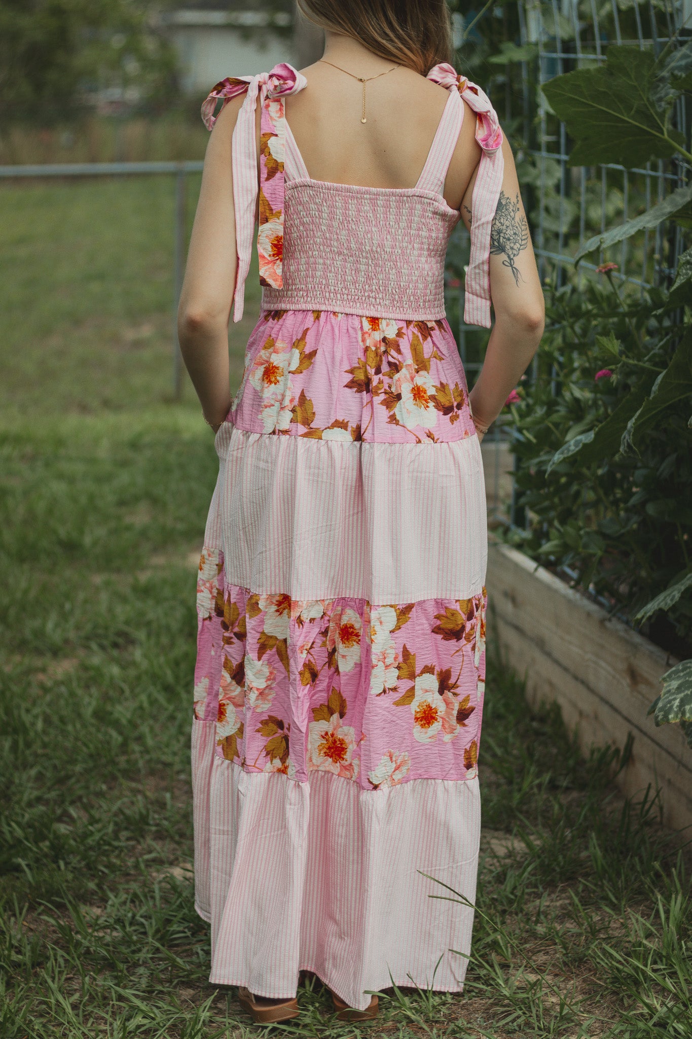 Floral Patch Maxi Dress