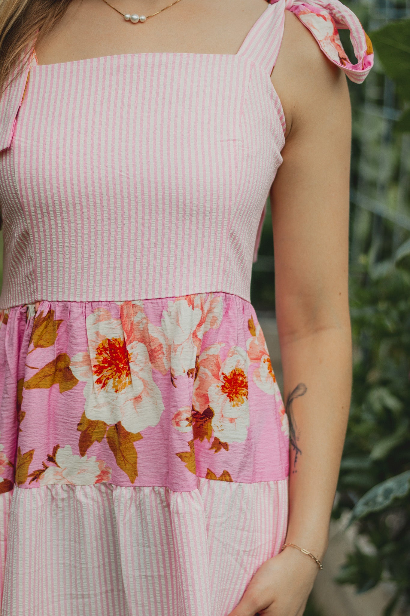 Floral Patch Maxi Dress
