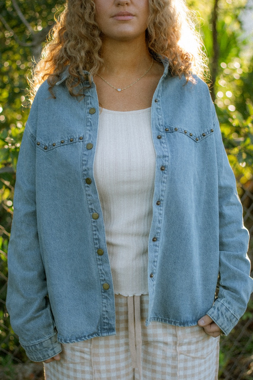 Vintage Blue Denim Shacket
