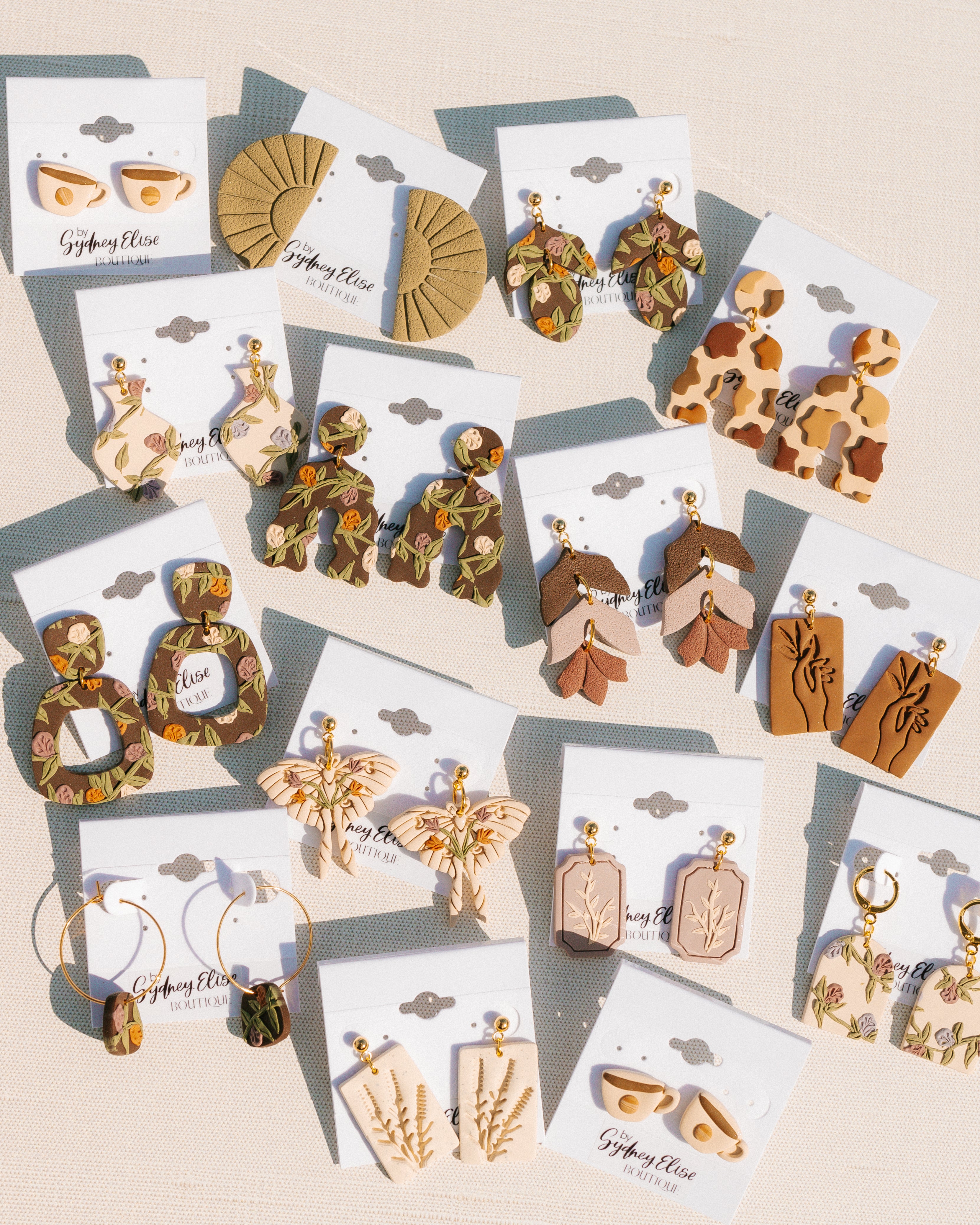 Lavender Latte Clay Earring Collection