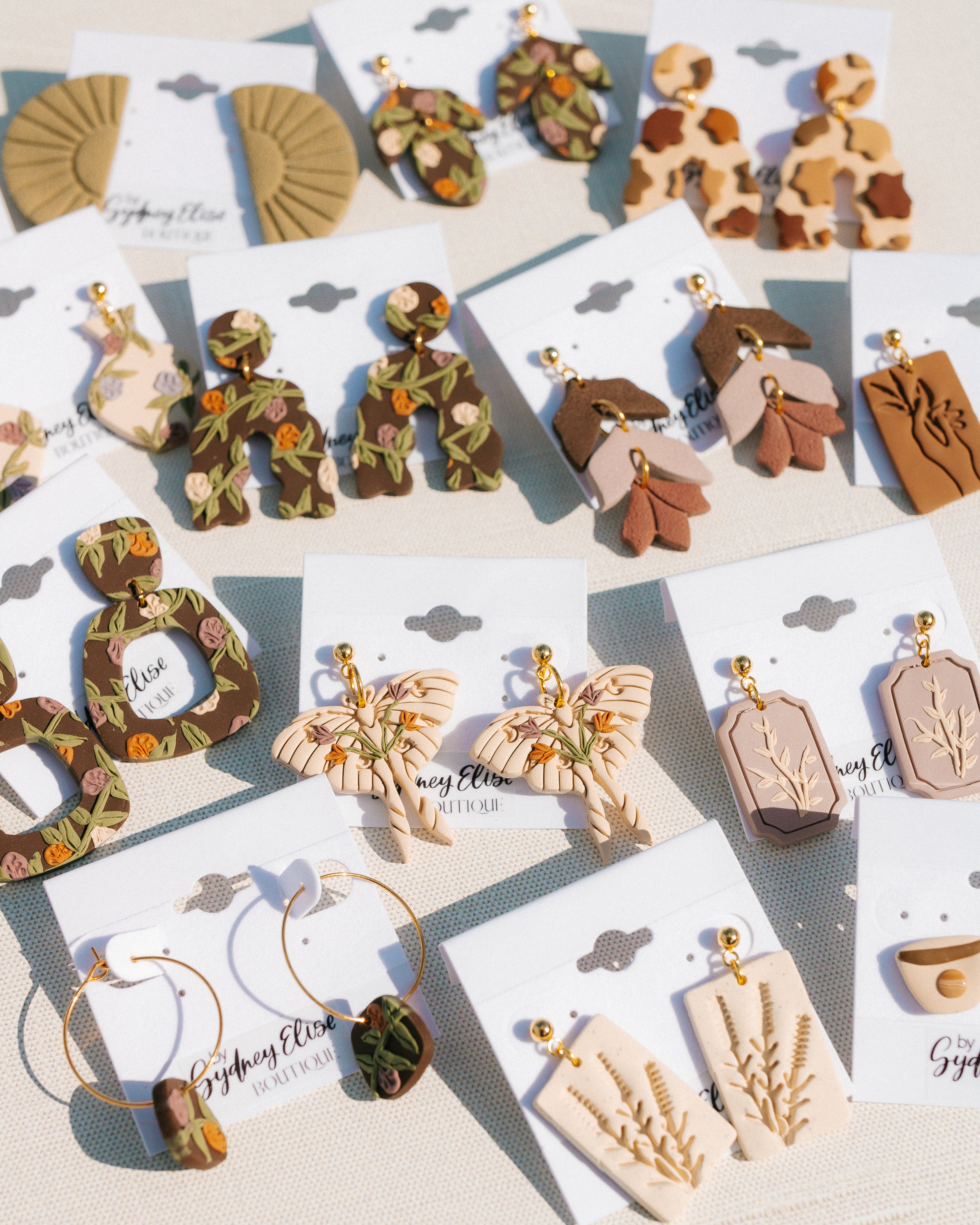 Lavender Latte Clay Earring Collection