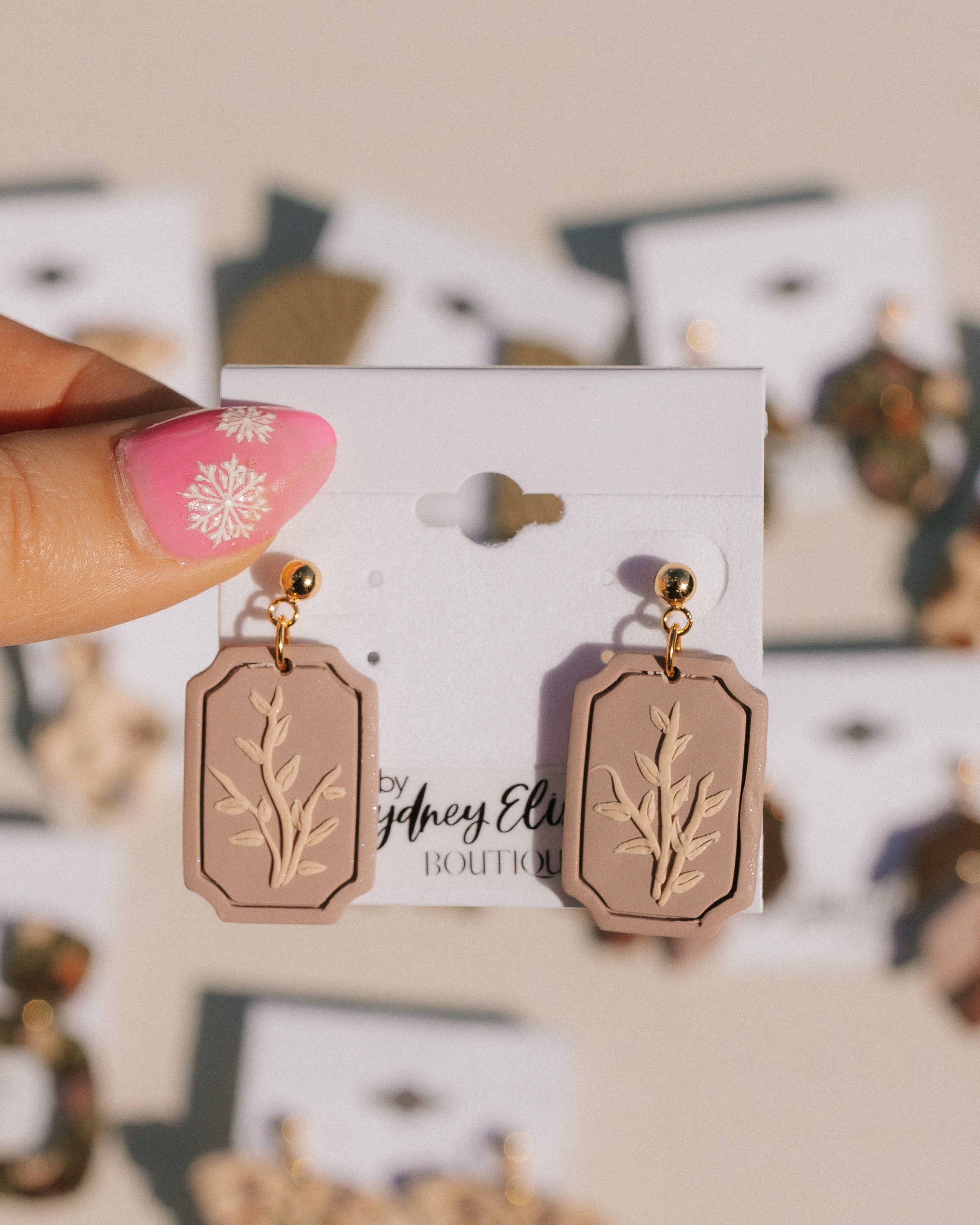 Lavender Latte Clay Earring Collection