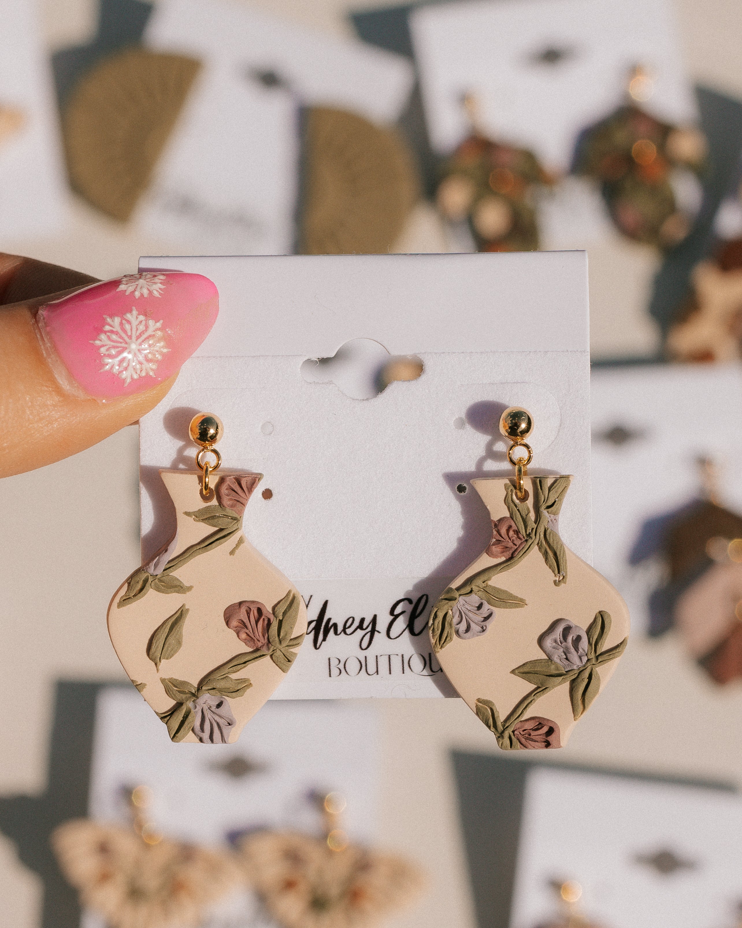 Lavender Latte Clay Earring Collection