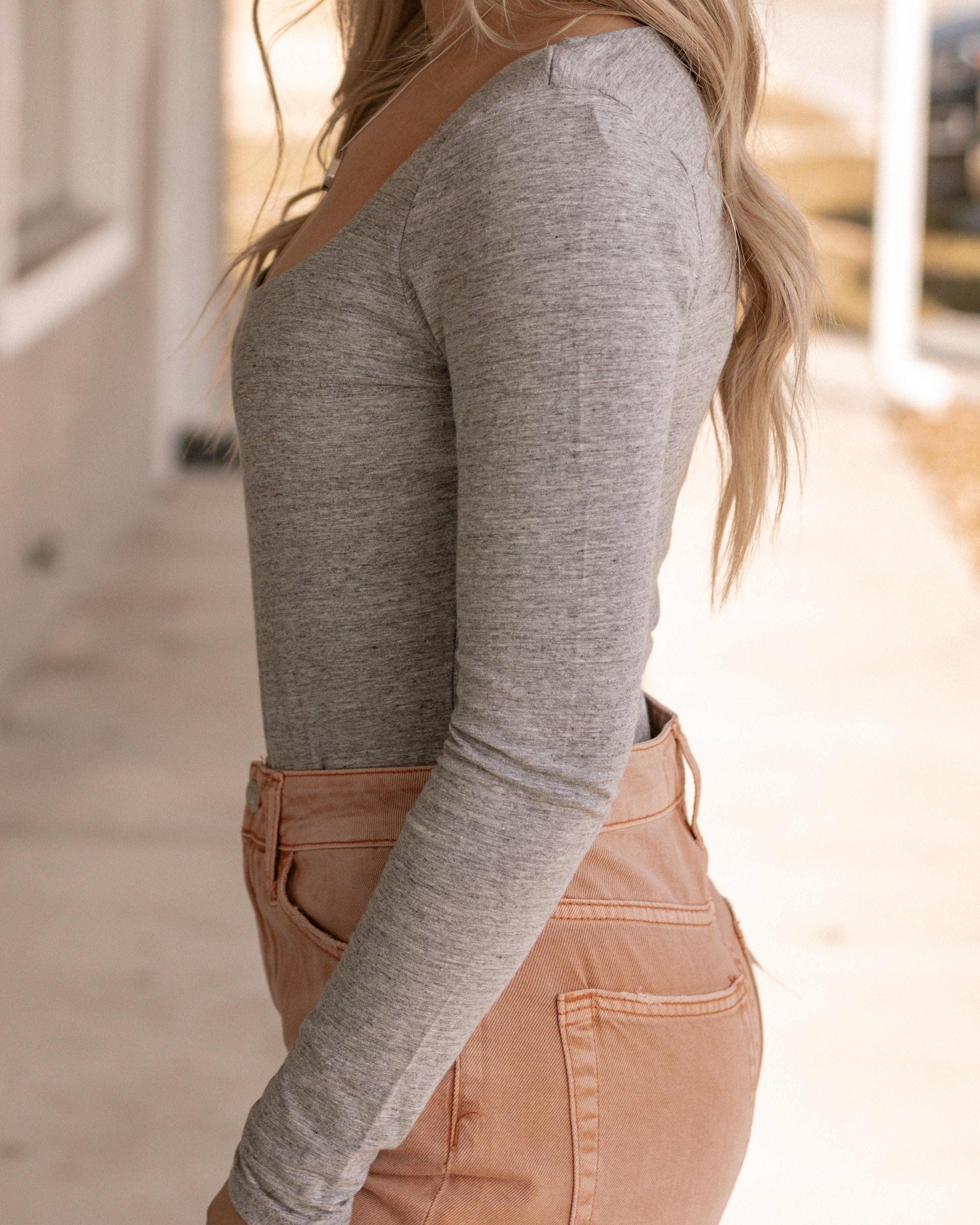 Gray Daze Long Sleeve Bodysuit