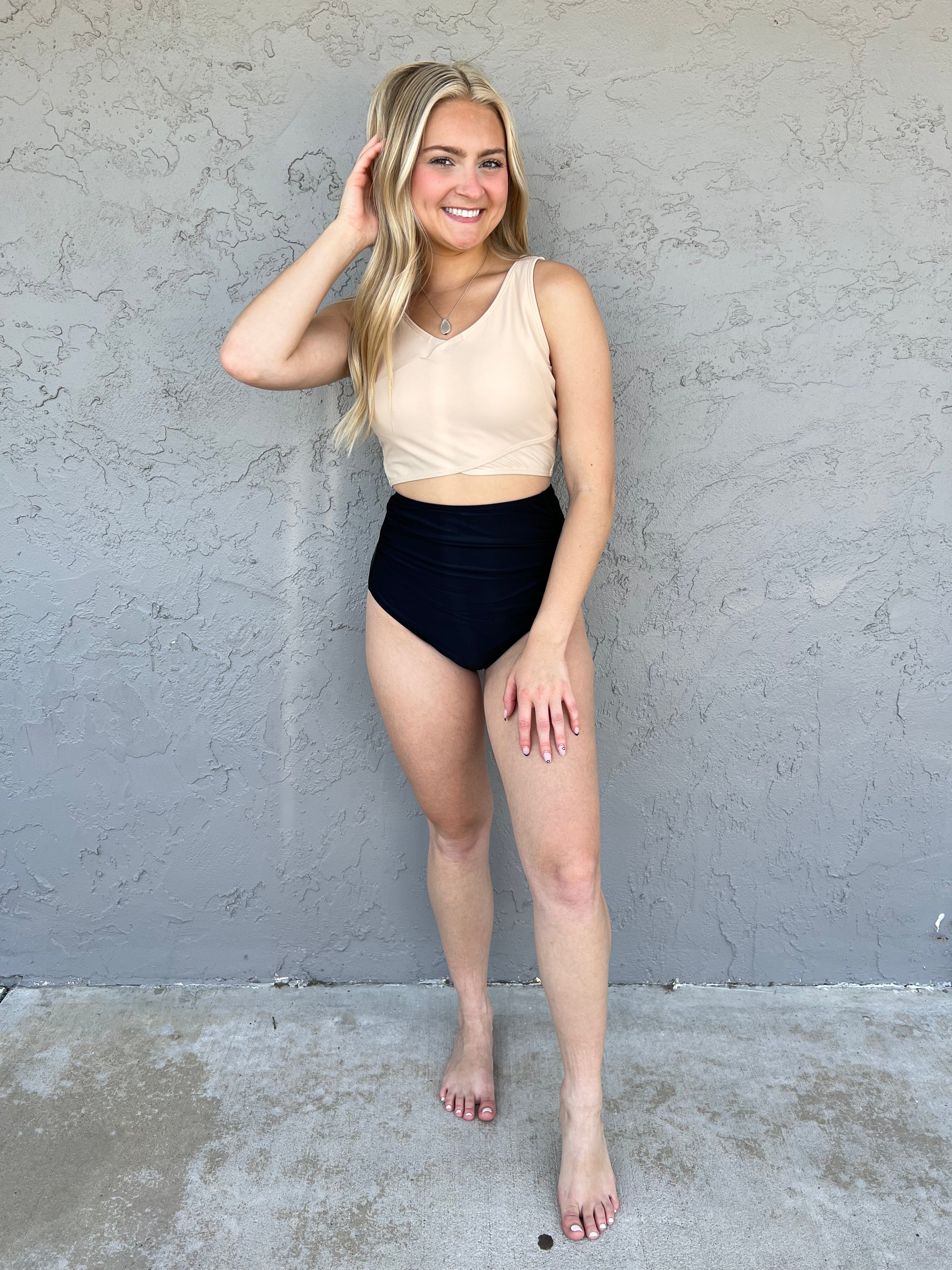 Criss Cross Reversible Top | Tan