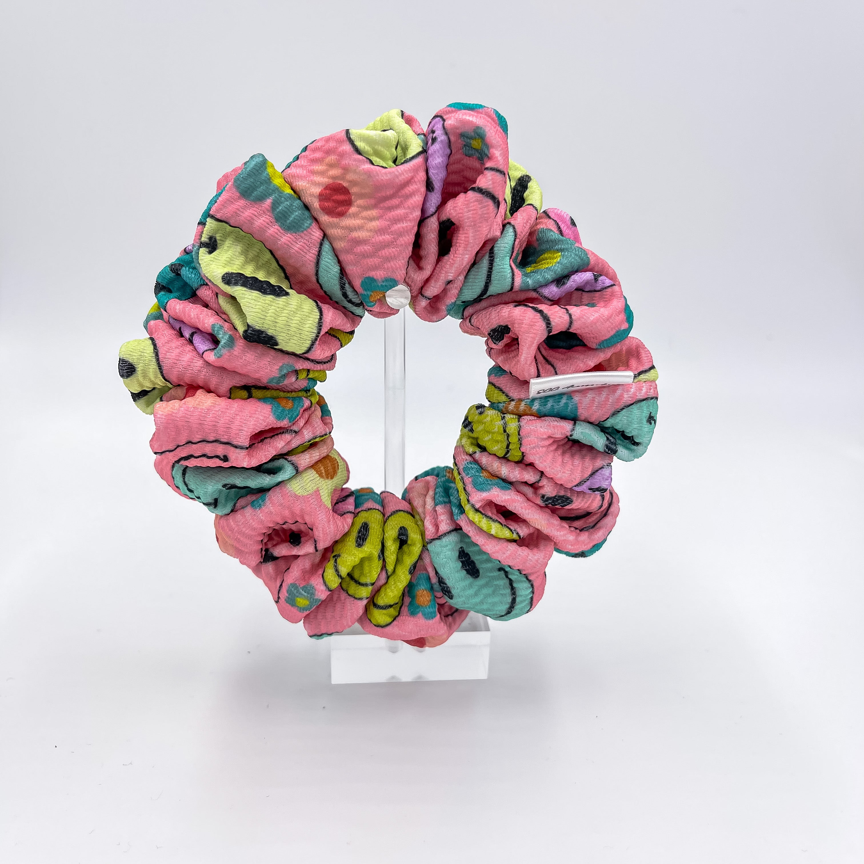 Groovy Smiley Scrunchie
